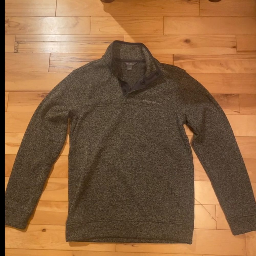Eddie Bauer Men's Charcoal Crewneck Sweater